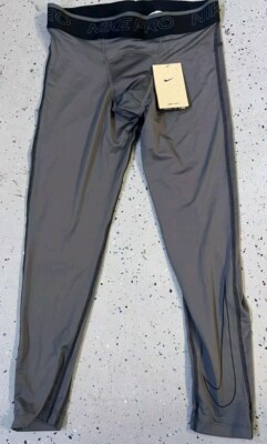 Men's Nike Pro DD1919-068 Dri-Fit 3/4 Tights , Running Training, Iron Gray M