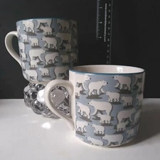 Set Of Polar Bear Coffee Mugs Soup Bugs By Winter Wonder Lane Polar Frost