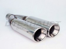 Dt-30038ds Dual Double Wall Sideways Stainless Exhaust Tip 3 Inlet 20.5 Length Dt-30038ds Dual Double Wall Sideways Stainless Exhaust Tip 3 Inlet 20.5 Length