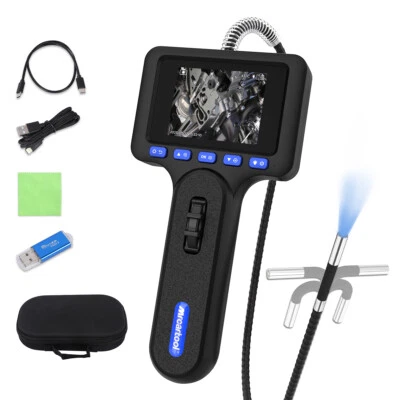 MRCARTOOL Car Industrial Endoscope Camera 1080P HD Borescope Inspection Camera LCD Screen