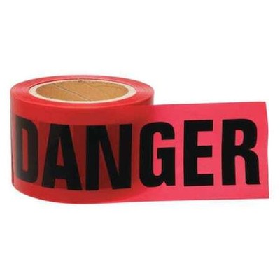 Zoro Select 15Y412 Barricade Tape,Red/Black,200 Ft X 3 In