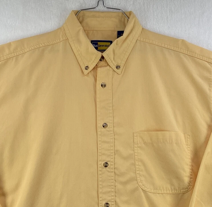 Camisa Blue Generation Para Hombre Talla 2XL Manga Larga Con Botones Mezcla Poliéster Foto 2 de 4