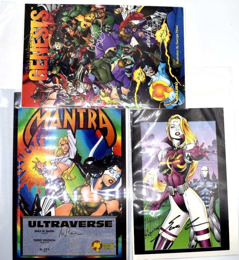 Artist Signed 1993 Comi-Con Poster Lot! Stormwatch, Mantra, Genesis, Collector