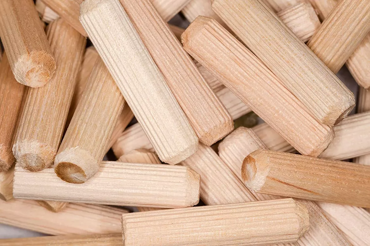 Wooden Dowel Pins Grooved Dowels Plugs Chamfered Fluted Pin Wood