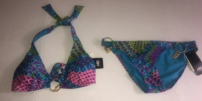 peacock print bikini