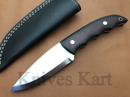 8.0" CUSTOM MADE HAND CRAFTED HIGH CARBON STEEL SCANDI HUNTING KNIFE|KNIVES KART - Picture 1 of 8