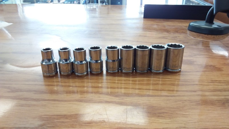 John Deere Metric Sockets 10mm -17mm With 19mm