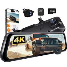 WOLFBOX G850PRO 4K Dash Cam with Dual Camera ADAS, 5.8GHz WiFi & Parking Monitor