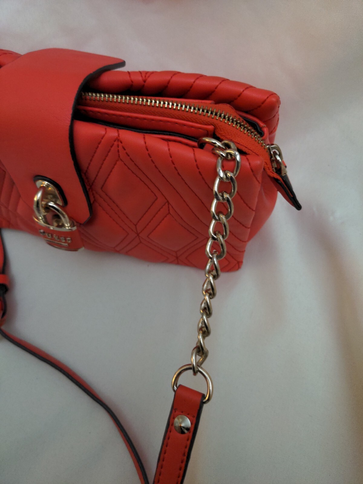 GUESS Mini Crossbody Bag Purse Blush Pink/Coral Gold … Gem