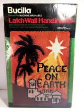 Bucilla Latch Wall Hanging Kit "Peace on Earth" 20 x 27" Vintage NOS