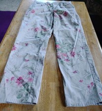 Vintage Women's Chaps Size 6 Floral Beige Pants