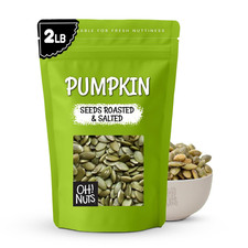 Pumpkin  - Roasted Salted - 2 Lb - No Shell Pepitas - Packed in New York Zip-Sea 19.33 per gallon