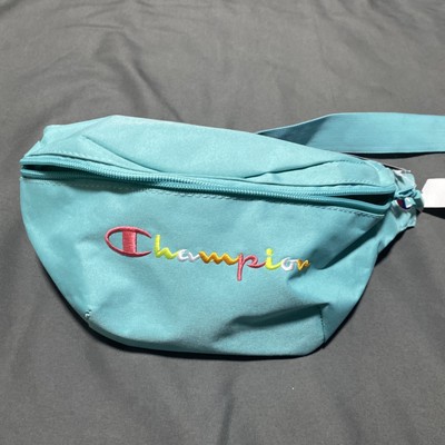 Champion NWT Waist Bag Fanny Pack Light Blue Adjustable Strap Buckle Zip Pockets