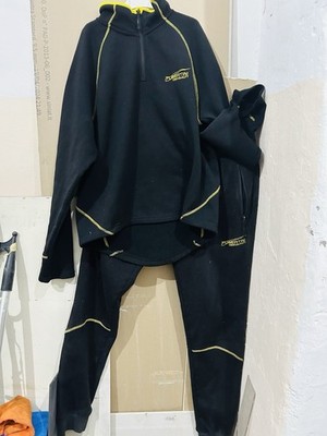 Tubertini Mens 2 Piece Tracksuit Black/Yellow Size L Half Zip