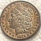 1878 P Morgan Nice coin, 7 tailfeathers AU/BU free shipping Sigma test genuine+