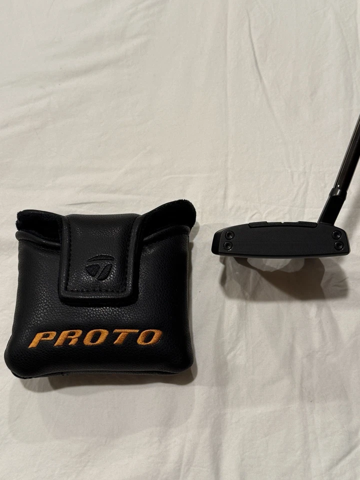 Паттер Taylormade Spider Tour X Proto под правую руку 34 дюйма короткий наклонный ограниченный выпуск черный - Изображение 2 из 4