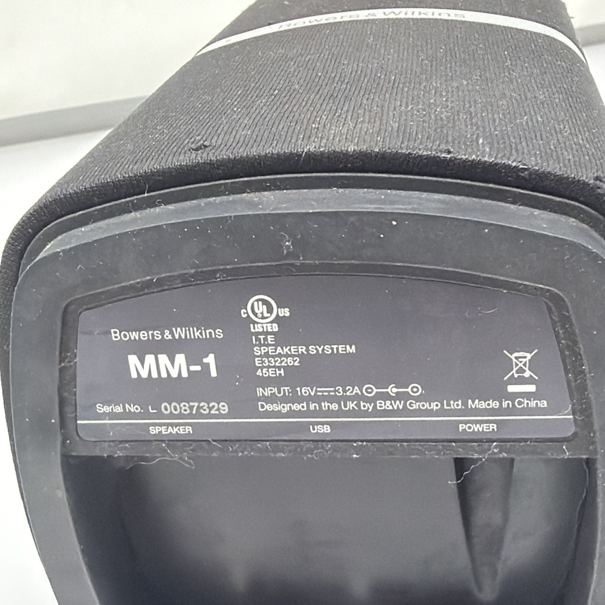 Bowers & Wilkins B&W MM-1 HiFi Desktop Computer Speaker Untested