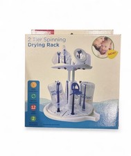 Playtex Baby 2 Tier Spinning Drying Rack, White/Blue, Model PL976