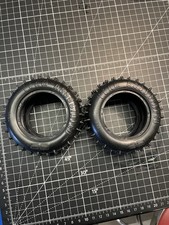 Team Associated Original RC10T Rear Tires (2) 7820 New Never Used Great Shape !