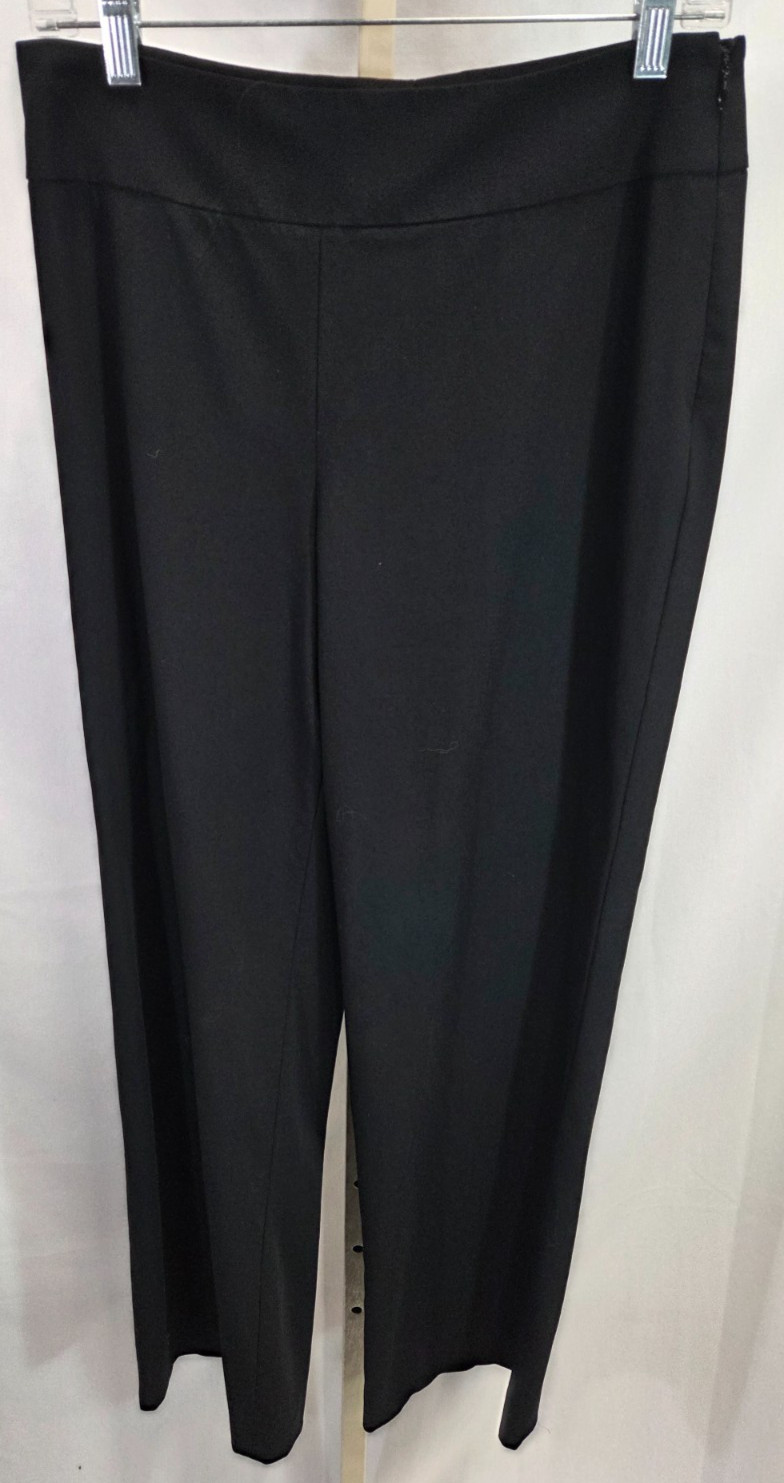 Akris Punto Black Wool Relaxed Straight Leg Pants Size 8