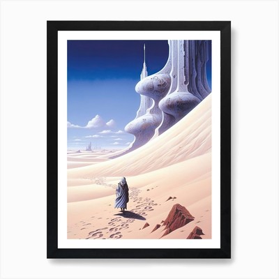 Dune Fan Art Building Drawing Art P Framed Wall Art Poster Canvas Print Picture