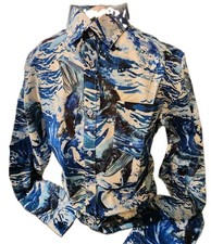 NEW Paisley Gray Men's Long Sleeve Slim Fit Abstract Dress Shirt Size XL