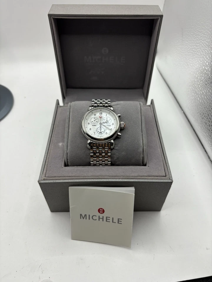 Michele CSX 36mm Chronograph Stainless Steel MW03C00A0025 Watch Swiss W/ Box - Image 2 of 4