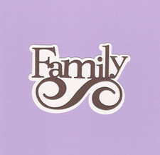 FAMILY  10 with background die cuts scrapbook cards