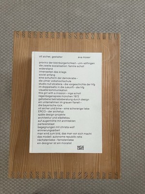 Otl Aicher: Gestalter Eva Moser Hatje Cantz HFG Ulm Bauhaus