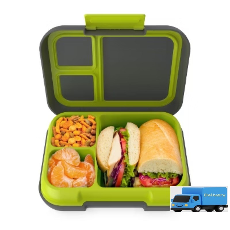 Bentgo Fresh Pop Bento Lunch Box in Charcoal Lime
