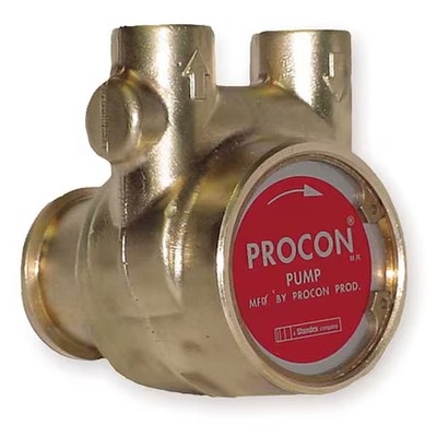 Procon 114B330f11xx Pump, Rotary Vane, Brass, Max. Flow (Gph): 346