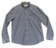 Penguin By Munsingwear Shirt Mens XL Blue Plaid Heritage Slim Fit Button Down