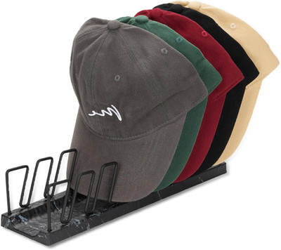 Hat Organizer for Baseball Caps   7 Cap Holder & Display Stand, Anti-Tip Metal T