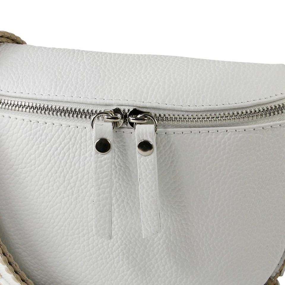 Toscanto Damen Gürteltasche Leder weiß OTT807BW - Bild 2 von 4