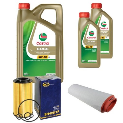 SCT Inspektionspaket 7L CASTROL EDGE 5W-30 C3 für BMW 3er 320d 318d