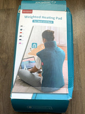 Comfytemp Weighted Electric Heating Pad for Neck Back, Blue, Model K9036