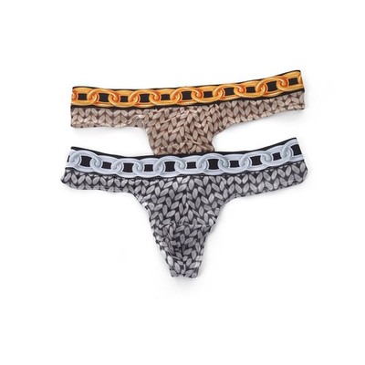 Herren Niedriger Bund Tanga Unterwäsche Bedruckt Tangas Slips String Ausbuchtun