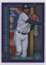 2025 Topps Pro Debut Chrome Purple Refractor 11/125 Brice Matthews #PDC-67 1h1