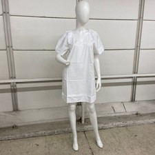 MADEWELL V-Neck Mini Shirtdress Women's Size M Eyelet White