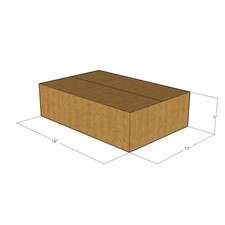 25 18x12x5 Kraft Brown Corrugated Shipping Boxes 32 ECT Single-Wall New