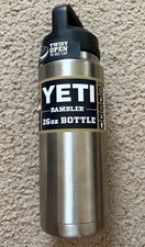 Yeti Rambler 26oz Bottle with Chug Cap Stainless Steel Hiking Camping New