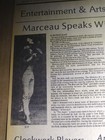 FEB 22, 1979 NEWSPAPER PAGE #2406-   MARCEL MARCEAU, MIME, SPEAKS WITH SILENCE — photo 2
