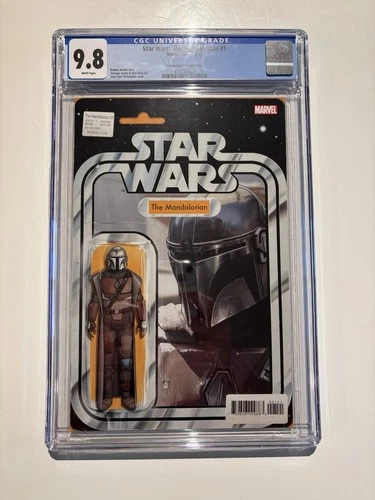 Star Wars The Mandalorian #1 (2022 Marvel Comics) action figure Variant CGC 9.8