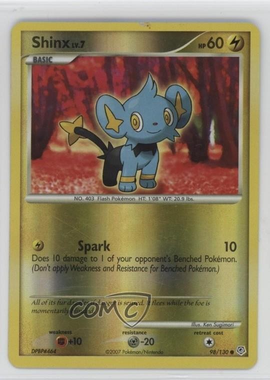 Shinx Reverse Foil Pokémon Diamond & Pearl Base Set #98 2007