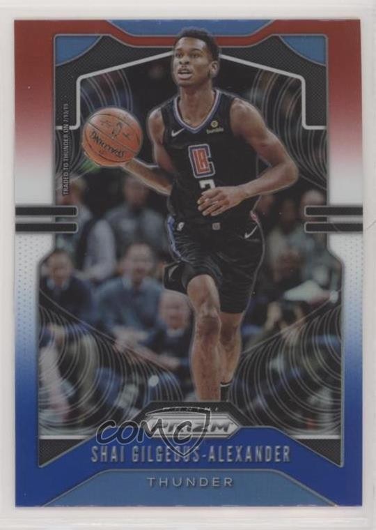 2019-20 Panini Prizm Red White & Blue Prizm Shai Gilgeous-Alexander #122 03a2