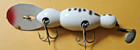 Bomber Waterdog(?) Small Vintage Black Spots on White 3 1/2" Body Fishing Lure — photo 2