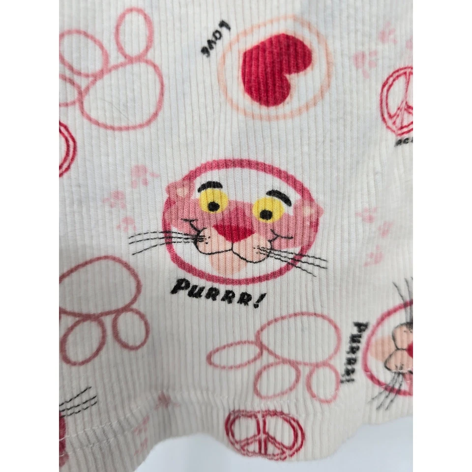 Pantalones cortos de pijama vintage Y2k rosa pantera para mujer talla M algodón para dormir años 2000 Foto 4 de 4