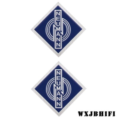 Neumann Small for Microphone or Logo Badge 23mm(0.9'')X23mm(0.9'')SILVER + blue