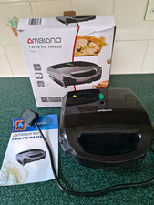 Ambiano  Twin Pie Maker 700W Non-Stick Cool Touch, 2 Comp, Black