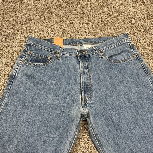Vtg Levis 501 Original Preshrunk Denim Jeans Button Fly 36x32 Y2K NEW (34x31) - Picture 4 of 20
